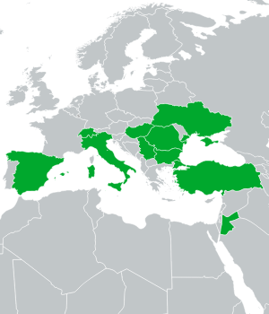 欧洲、中东、非洲地图