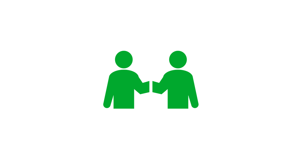 people shaking hands icon