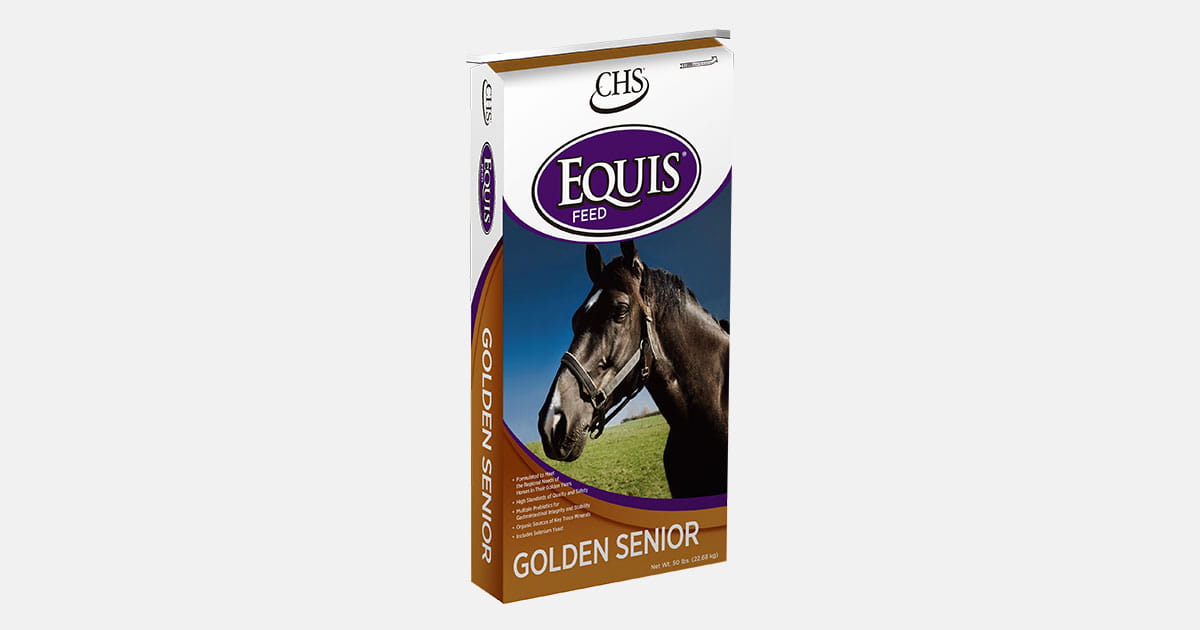 Equis Golden Senior horse feed bag