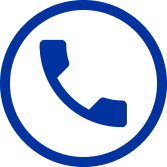 Telephone icon inside a blue circle