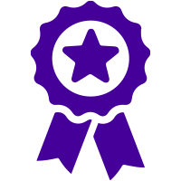 Purple show ribbon icon