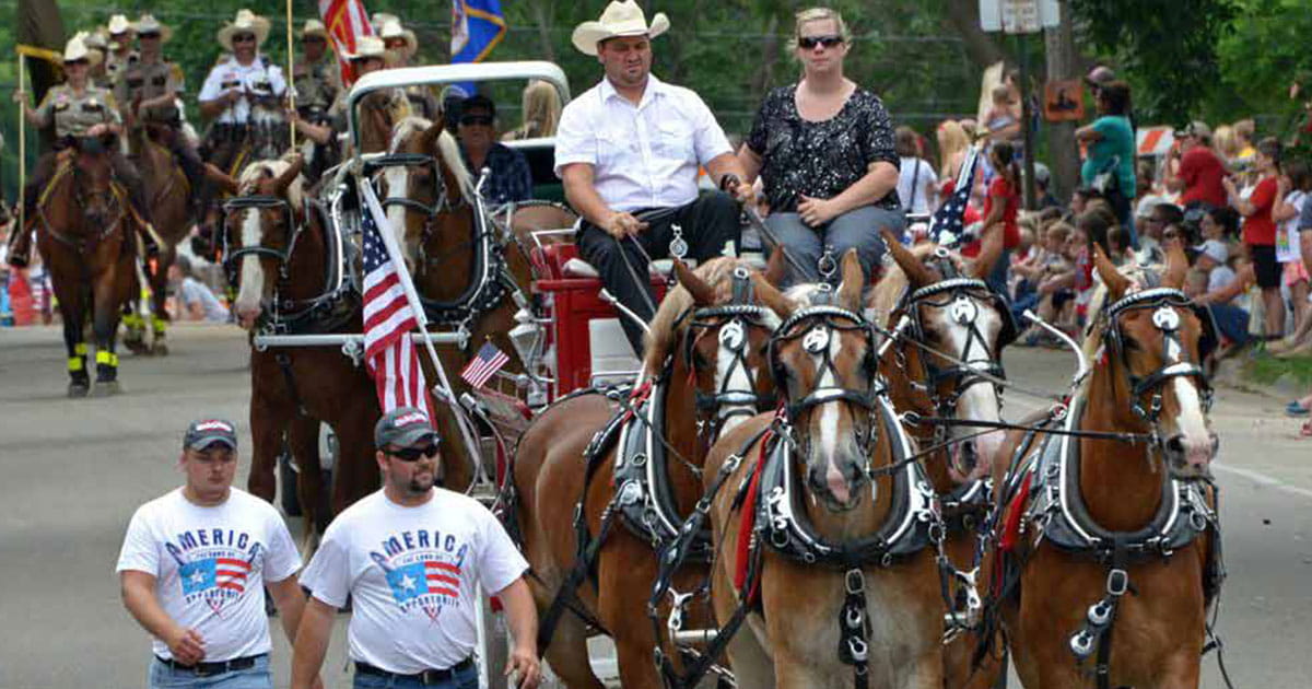 Parade in a rural American town
