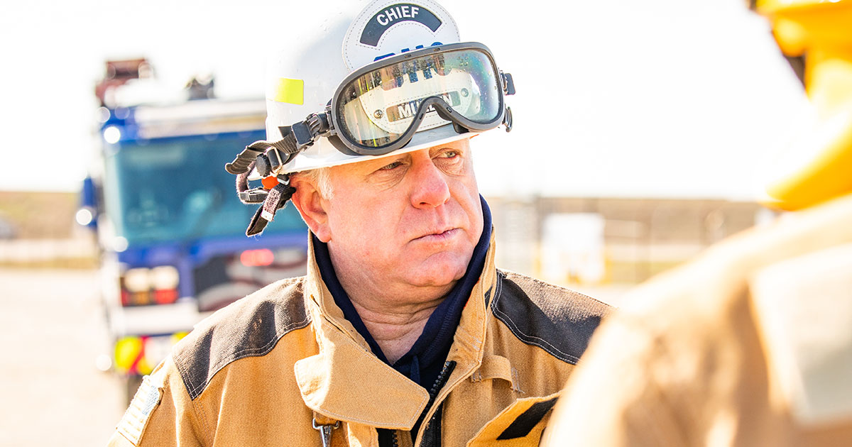 Lonnie Mullen, fire chief at McPherson Refinery