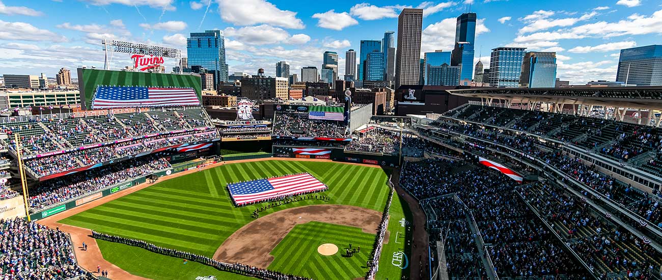 Aerial view of Target Field, home of the Minnesota Twins