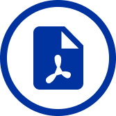 Blue PDF icon inside a blue circle