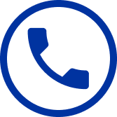 Telephone icon inside a blue circle