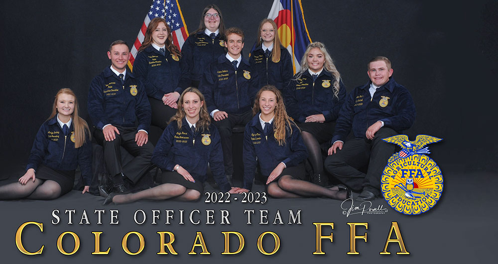 A group of FFA members in blue jackets