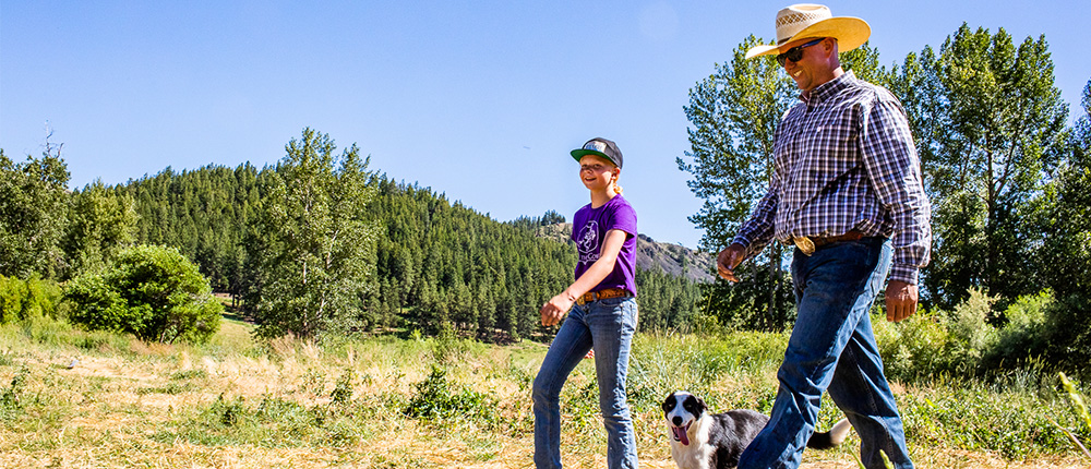 rancher kyler beard and his daughter josie